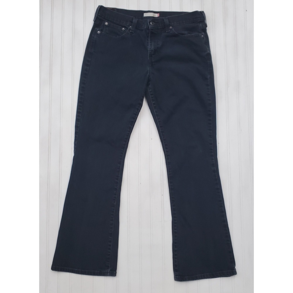 Levis 515 Bootcut Jeans Womens 10S Dark Wash Black Denim Mid Rise Stretch